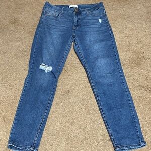 Angels High Rise Skinny Size 12 Blue Denim Jeans